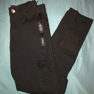 Black Utility Cargo Pants